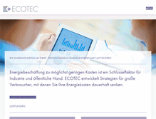Tablet Screenshot of ecotec.de